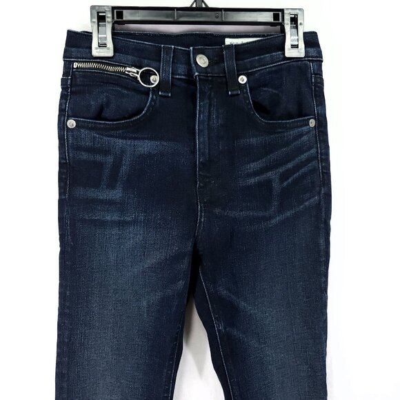 Rag and Bone Jeans Size 25 Women's High Rise Ankle Zip Slim Denim - Picture 11 of 13